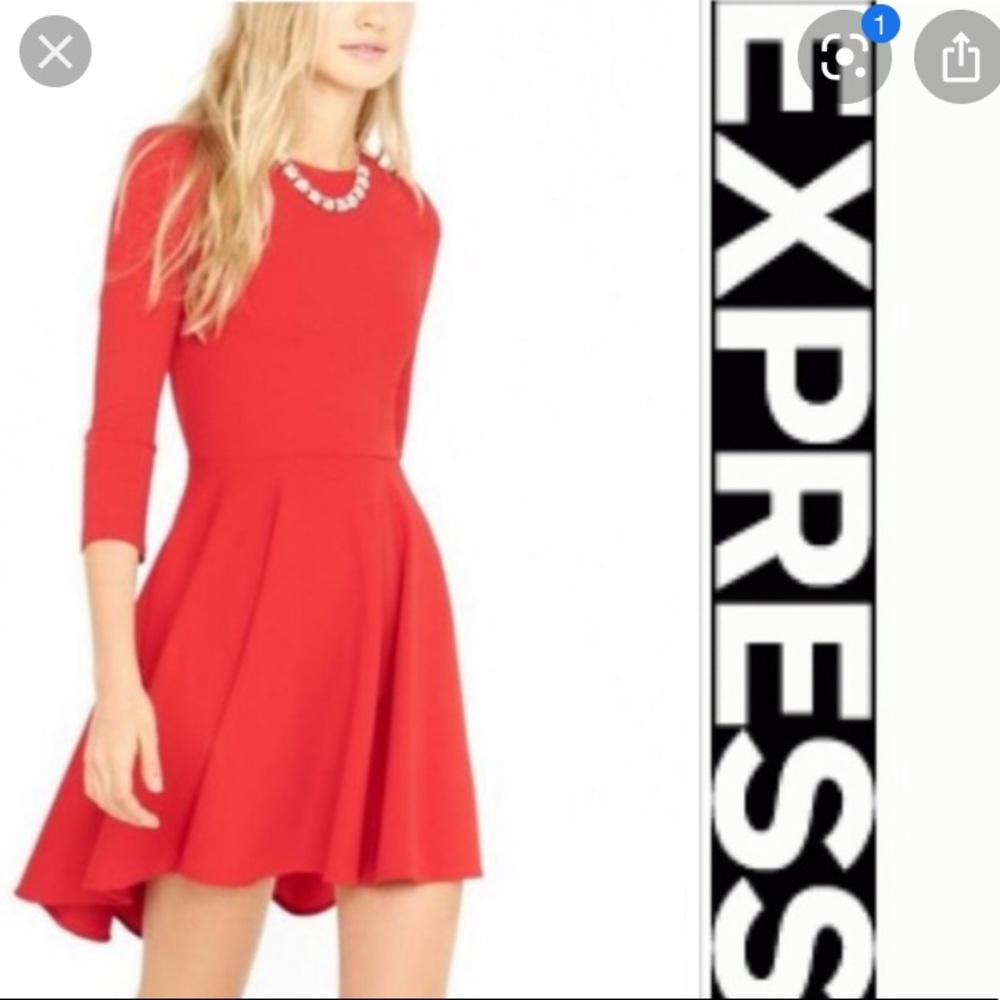 Express Red Holiday Dress size small